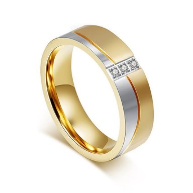 ARO DE MATRIMONIO MUJER GENIEKA GOLD DREAM BAÑADO EN ORO 18K ANILLOS NOVIOS BODAS ALIANZAS ANIVERSARIO - 1