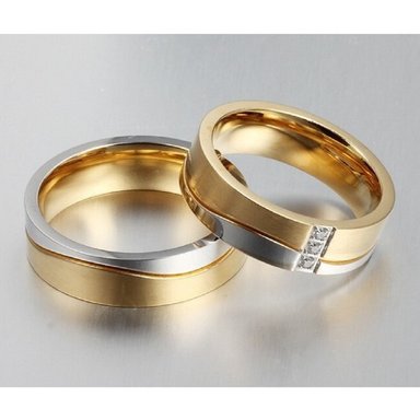 ARO DE MATRIMONIO MUJER GENIEKA GOLD DREAM BAÑADO EN ORO 18K ANILLOS NOVIOS BODAS ALIANZAS ANIVERSARIO - 5