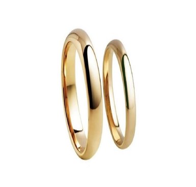 ARO DE MATRIMONIO MUJER GENIEKA DELGADOS BAÑADO EN ORO 18K ANILLOS NOVIOS BODAS ALIANZAS ANIVERSARIO - 4