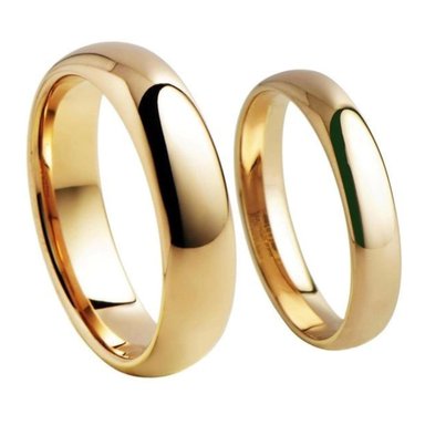 ARO DE MATRIMONIO HOMBRE GENIEKA CLASSIC BAÑADO EN ORO 18K ANILLOS NOVIOS BODAS ALIANZAS ANIVERSARIO - 2