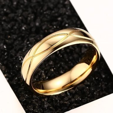 ARO DE MATRIMONIO HOMBRE GENIEKA ALL LUXURY BAÑADO EN ORO 18K ANILLOS NOVIOS BODAS ALIANZAS ANIVERSARIO - 4
