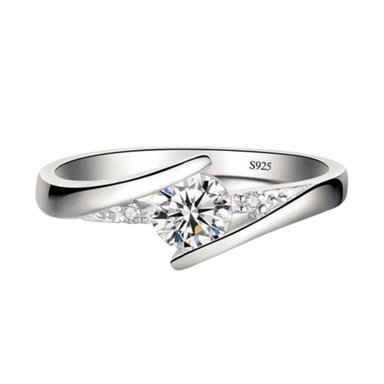 ANILLO DE COMPROMISO GENIEKA MODELO INFINITO BAÑADO EN ORO BLANCO 18K NOVIA ANIVERSARIO SAN VALENTIN - 4