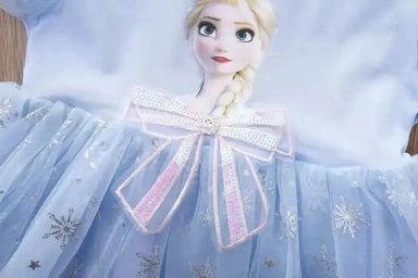 DISFRAZ NIÑA GENIEKA CELESTE ELSA FROZEN VESTIDO LAZO BEBÉ ROPA PRINCESA FIESTA - 5