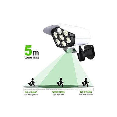 LAMPARA SOLAR LED TIPO CÁMARA DE SEGURIDAD CON SENSOR MOVIMIENTO - 3