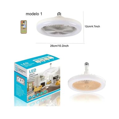 FOCO VENTILADOR TECHO 2 EN 1 AHORRADOR 60W BLANCO - 2