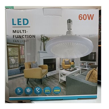 FOCO VENTILADOR TECHO 2 EN 1 AHORRADOR 60W BLANCO - 4