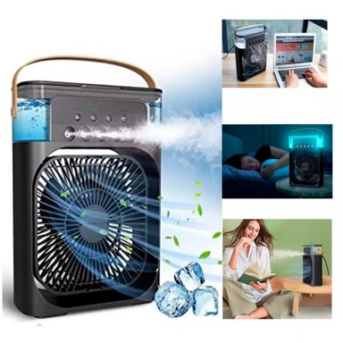 VENTILADOR AIRE ACONDICIONADO PORTATIL HUMIDIFICADOR NEGRO 3 EN 1 - 5