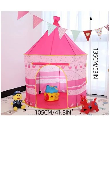CARPA CASTILLO CASA DE JUEGOS PARA NIÑAS-ROSADO - 3