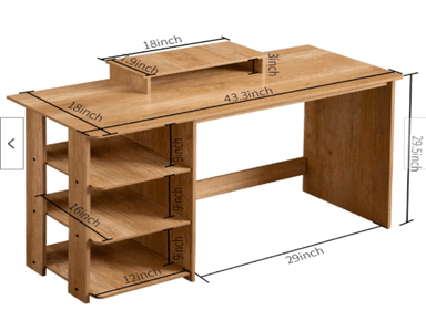 ESCRITORIO NACION MUEBLES ALIDA 46 CM X 110 CM MADERA CON CAJONERA - 3