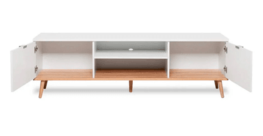 MUEBLE PARA TV NACION MUEBLES TOFFI COLOR BLANCO - 2