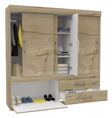 CLOSET NACION MUEBLES 21AL COLOR MADERA - 2