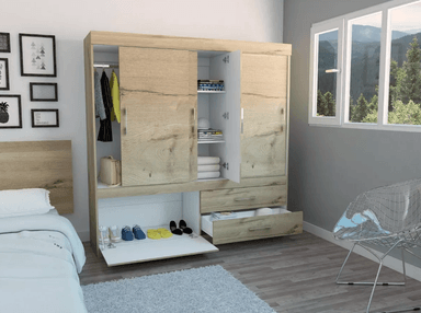 CLOSET NACION MUEBLES 21AL COLOR MADERA - 4