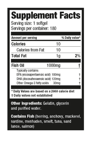 OMEGA 3 ULTIMATE NUTRITION 1000 MG 180 CÁPSULAS BLANDAS - 3