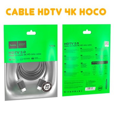 CABLE HOCO HDMI A HDMI TRANSMICION 4K Y 60HZ US08 3 METROS. - 2