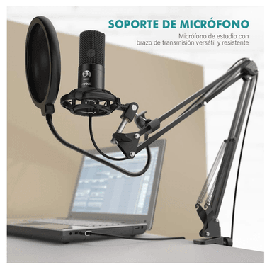 SOPORTE PARA MICRÓFONO BRAZO METAL ARTICULADO AJUSTABLE NB-35 - 5