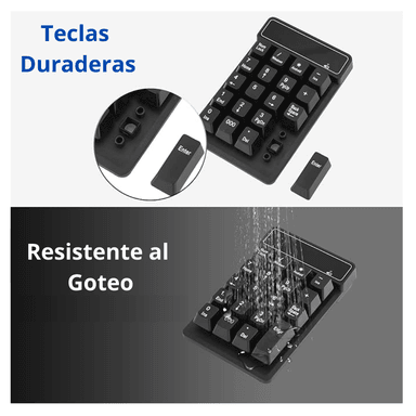 TECLADO PC NOTEBOOK INALÁMBRICO CMK-K3 NUMERICO 19 TECLAS CONTABILIDAD - 4