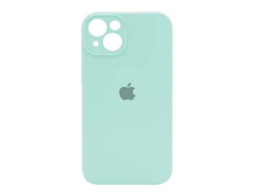 CASE IPHONE 14 SILICONA CON P/CÁMARA TURQUESA + MICA DE VIDRIO COMPLETO - 2