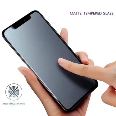 VIDRIO TEMPLADO MATE ANTIHUELLAS PARA IPHONE 15 PRO - 4