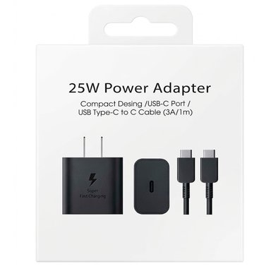 CARGADOR DE 25W COMPATIBLE CON A55/A56/A57 - NEGRO - 1