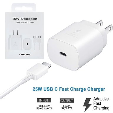 CARGADOR 25W SAMSUNG EP-TA800 BLANCO - 1