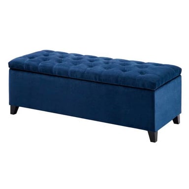 BANQUETA LEMUEBLE CAPITONE BAUL ADA 1 M AZUL - 2