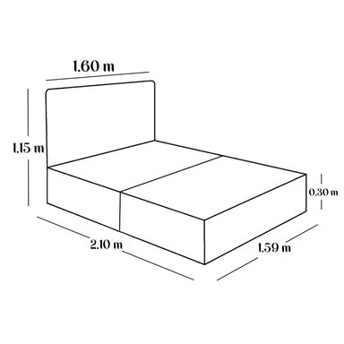 CAMA TAPIZADA CALIFORNIA COZZY IVORY QUEEN - 6