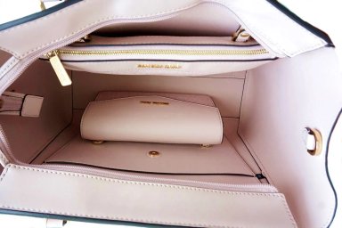 CARTERA MICHAEL KORS CHARLOTTE LARGE ROSADO TOTE MUJER - 5