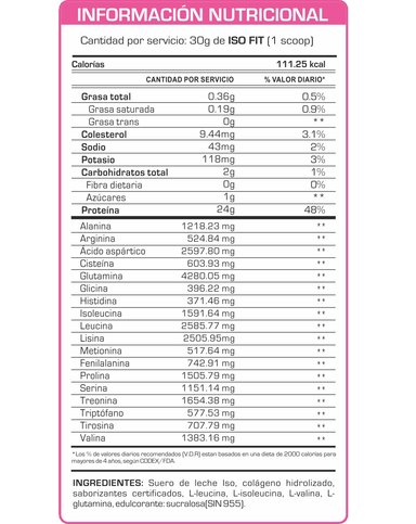 PROTEÍNA FITFEM ISO FIT 1.1KG VAINILLA + SHAKER - 2
