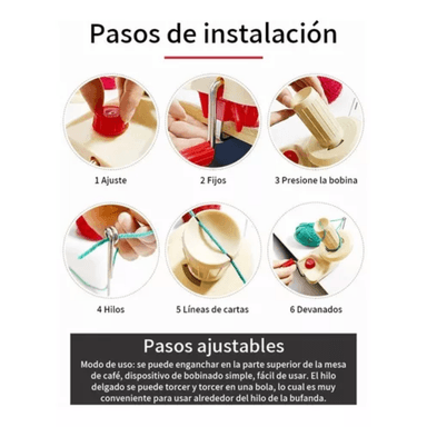 OVILLADOR MADEJERO LANA TEJEDORA MANUAL DEVANADORA PORTÁTIL - 2