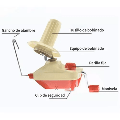 OVILLADOR MADEJERO LANA TEJEDORA MANUAL DEVANADORA PORTÁTIL - 3