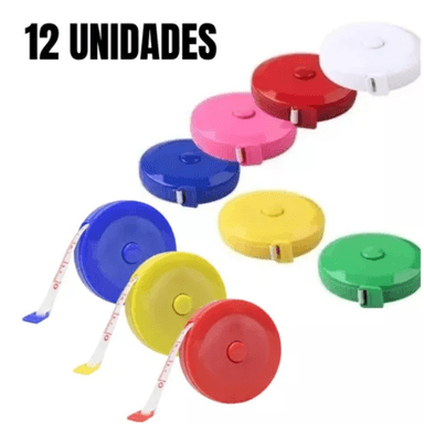 CINTA MÉTRICA RETRÁCTIL CINTA DE MEDICIÓN POR 12 UNIDADES, CINTA MÉTRICA TIPO WINCHA - 1