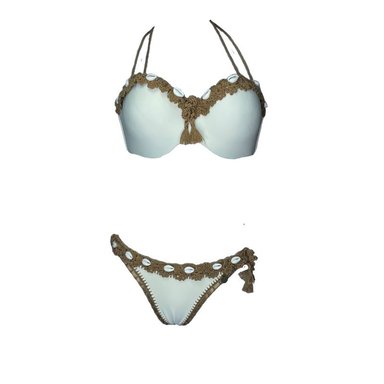 BIKINI PUSH UP LICRA MUJER BEIGE UV AMELIA MARY EARHART GL-65 - 1