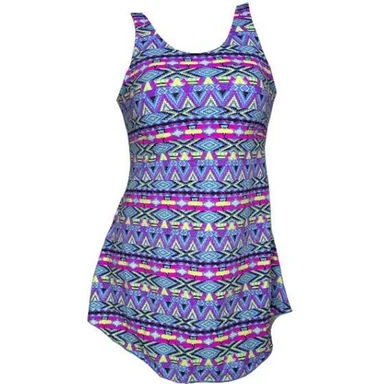 ROPA DE BAÑO PUSH UP LICRA MUJER ROSADO VESTIDO LAURA GL-52 - 1
