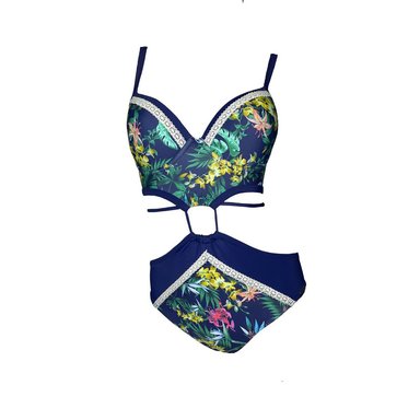 TRIKINI PUSH UP LICRA MUJER AZUL UV ELEANOR ROOSEVELT GL-44 - 1