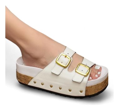 SANDALIAS MUJER BLANCO PLATAFORMA 7 2086L-52 - 1