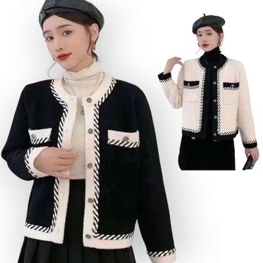 ABRIGO MUJER ABIERVA IMPORT JUL-65 COLOR PERLA - 2