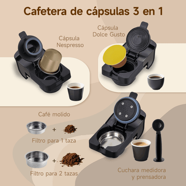 CAFETERA DE CÁPSULAS BOMIDI CM01 NEGRA - 2