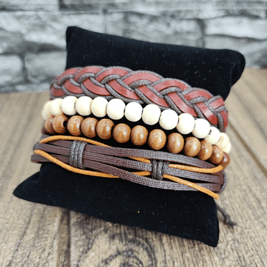PULSERA CUERO HOMBRES MARRÓN - 2