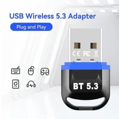 ADAPTADOR PC DONGLE USB BLUETOOTH 5.3 NEGRO - 1