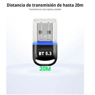 ADAPTADOR PC DONGLE USB BLUETOOTH 5.3 NEGRO - 2