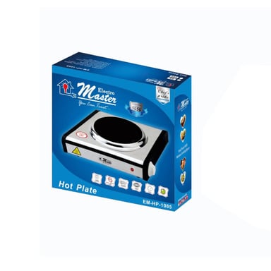 COCINA ELÉCTRICA ELECTROMASTER 1 QUEMADOR EM-HP-1085 1500W - 3