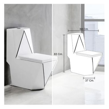 INODORO STONE HERSEL BLANCO MINIMALISTA - 2