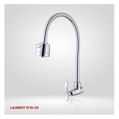 COMBO DE LAVADERO DE ACERO SIGNATURE STP5742 + DESAGUE C/TRAMPA DE I.5' PARA LAVADERO +LLAVE A PARED LAURENT STW-03 STONE - 3