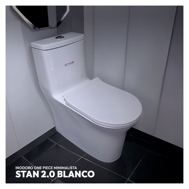 INODORO ONE PIECE MINIMALISTA STAN 2.0 BLANCO STONE - 1