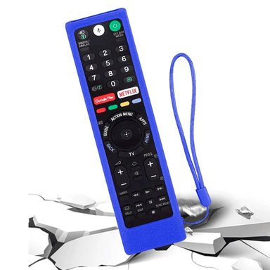 FUNDA CASE PROTECTORA SILICONA CONTROL SONY ANDROID TV AZUL - 1