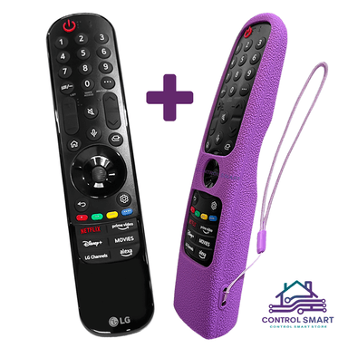 CONTROL LG MR24GA MAGIC REMOTE 2024 + FUNDA SILICONA MORADA - 1