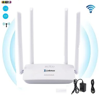 REPETIDOR DE WIFI IMPORTADO QX-013 300 MPBS ROUTER 4 PUERTOS BLANCO - 1