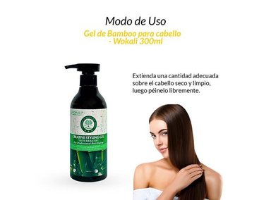 GEL FRUIT OF THE WOKALI 300ML BAMBOO Y QUERATINA 3 UNIDADES - 2