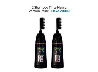 SHAMPOO DEXE 2 UNIDADES TINTE NEGRO VERSIÓN PEINE 200ML - 2