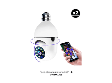 2 FOCO CÁMARA HD GIRATORIO 360° - 1